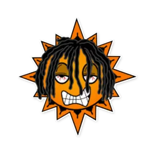 😚 glo gang, chief keef, 만화, 얼굴, 별 telegram sticker