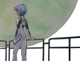 🌕 Rei Ayanami Neon Genesis Evangelion Anime, Garota, Rei Ayanami, Evangelion whatsapp sticker