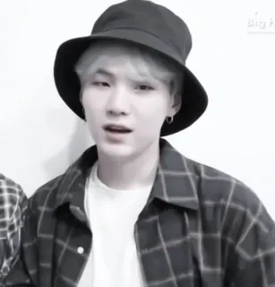 🧁 Suga Suga, K-Pop, Muzyk, BTS, Kapelusz Bucket, Idol telegram sticker