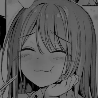 ⚓️ anime, manga, cute, girl, smiling telegram sticker