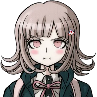 😕 Chiaki Nanami Danganronpa Anime, Chiaki, Nanami, Trò chơi điện tử, Dễ thương, Hồng, Cô gái telegram sticker