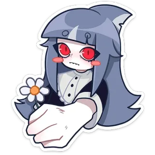 💐 anime, character, cute, digital art, manga, flower telegram sticker