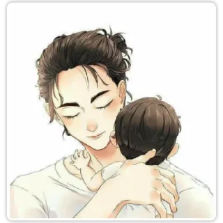 👶 การ์ตูน, ภาพประกอบ, น่ารัก, ครอบครัว, ความรัก, เด็ก, ความรักใคร่ whatsapp sticker