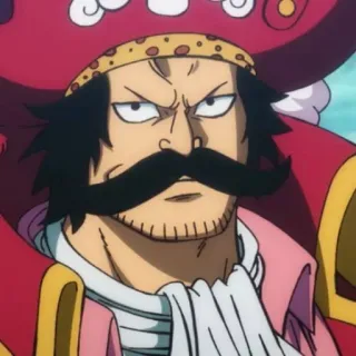 😏 Gol D. Roger One Piece pirate, anime, one piece, gol d. roger, personnage telegram sticker
