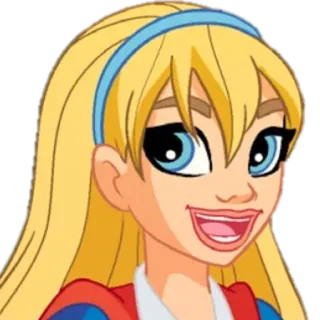 😃 Supergirl DC Super Hero Girls superhero, cartoon, girl, blonde, dc comics telegram sticker