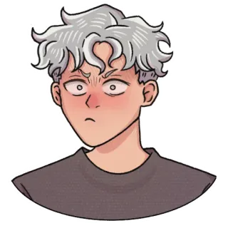 😡 enojado, molesto, irritado, dibujo animado, personaje, persona, ilustración, sticker telegram sticker
