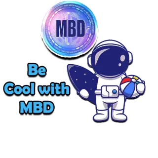 😎 Be Cool with MBD astronaut, surfboard, beach ball, space, cool, MBD telegram sticker