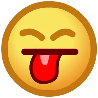 😛 Emoji, langue, idiot, visage, expression telegram sticker