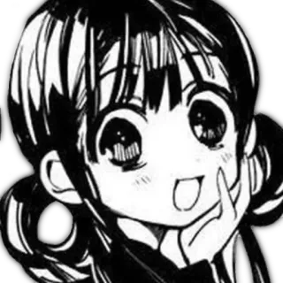 😀 anime, mangá, desenho animado, menina, sorrindo telegram sticker