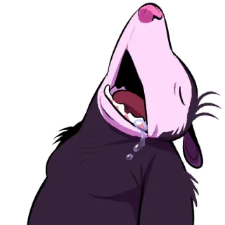 😪 opossum, animal, cartoon, meme, funny, cute whatsapp sticker