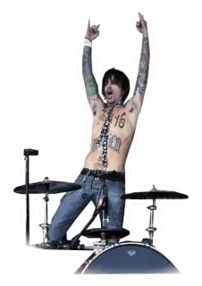 🤘 Tommy Lee Rockster, Drummer, Motley Crue, Tatoeage, Concert telegram sticker