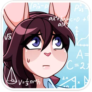🤔 maths, algèbre, géométrie, équations, illustration, science, éducation telegram sticker