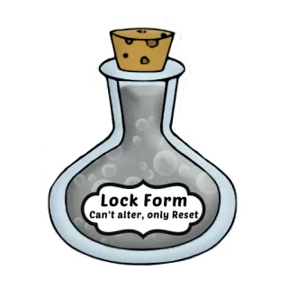💊 Lock Form
Can't alter, only Reset potion, magic, fantasy, bottle, lock, reset telegram sticker