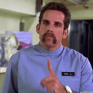 😈 Ben Stiller, Schauspieler, Schnurrbart, Hal L., Film telegram sticker