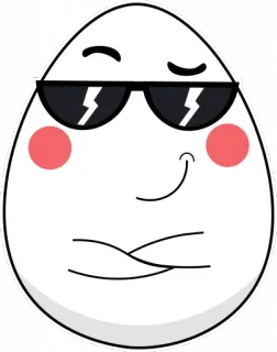 😎 ei, cool, sonnenbrille, lustig, emoji, cartoon telegram sticker