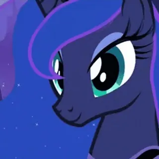 😉 Princess Luna My Little Pony poni, dibujos animados, princesa, Luna, noche telegram sticker