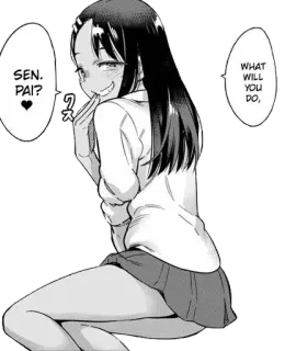 😊 Nagatoro Don't Toy with Me, Miss Nagatoro Senpai? What will you do, Anime, Manga, Nagatoro, Senpai, Don't Toy with Me Miss Nagatoro telegram sticker