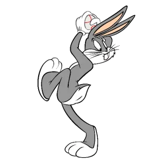 😤 Bugs Bunny desenho animado, coelho, beisebol, esportes, coelhinho, Looney Tunes telegram sticker
