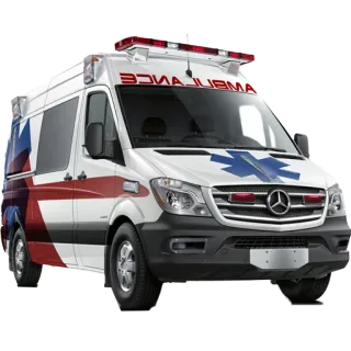🚑 รถพยาบาล, ฉุกเฉิน, รถ, การแพทย์, ขนส่ง, โรงพยาบาล telegram sticker