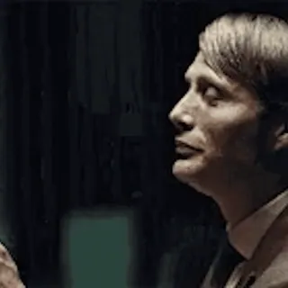 🍖 Hannibal Lecter Hannibal Hannibal Lecter, Mads Mikkelsen, Hannibal, serial TV, postać, złoczyńca telegram sticker
