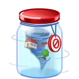 ❤️ Tornado, Barattolo, Meteo, Pericolo, Rischio, Tempesta, Disastro telegram sticker