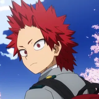 😠 Eijiro Kirishima My Hero Academia Аниме, рыжие волосы, мальчик, Манга, Эйджиро Киришима, Моя геройская академия whatsapp sticker