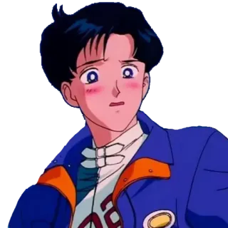 😳 Mamoru Chiba Sailor Moon อนิเมะ, การ์ตูน, เซเลอร์มูน, จิบะ มาโมรุ, ตัวละคร telegram sticker