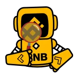 🔍 BNB cryptocurrency, Binance Coin, BNB, robot, digital currency, finance whatsapp sticker