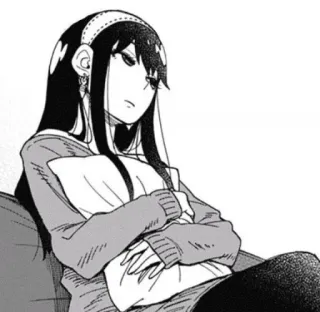 😔 Yor Forger Spy × Family yor forger, anime, spy x family, cartoon, frau, charakter telegram sticker