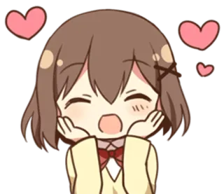 😍 Anime, Kawaii, Cuori, Carino, Manga, Cartoni animati telegram sticker