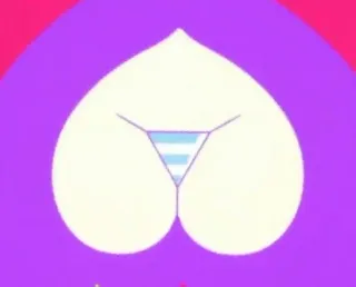 🍑 fesses, string, dessin animé, sous-vêtements telegram sticker