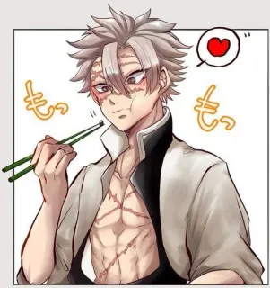 🥢 Anime, Personaggio, Fanart, Manga, Mangiare telegram sticker