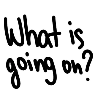 🤔 What is going on? question, expression, déclaration, curiosité, expression telegram sticker