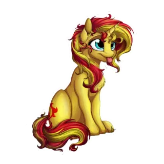 😛 Sunset Shimmer My Little Pony pony, sunset shimmer, equestrian girls, cartoon, equine, tongue, cute telegram sticker