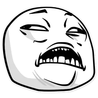 😋 meme, rage face, troll face, internet meme, expression, funny telegram sticker