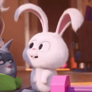 🍬 Snowball The Secret Life of Pets bunny, rabbit, animal, cartoon, cute telegram sticker