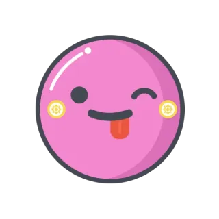 😛 Emoji, Faccina, Occhiolino, Carino, Sticker telegram sticker