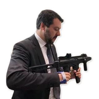 🔫 uomo, arma, completo, armi, politica telegram sticker