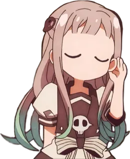 😌 Yashiro Nene Toilet-bound Hanako-kun Anime, Manga, Mignon, Crâne, Fille telegram sticker
