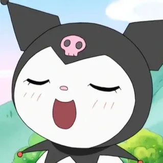 🖤 Kuromi 쿠로미, 산리오, 애니메이션, 만화, 귀여운, 캐릭터, 카와이 telegram sticker