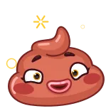 🥴 อึ, อิโมจิ, การ์ตูน, น่ารัก, ตลก, ตัวละคร telegram sticker