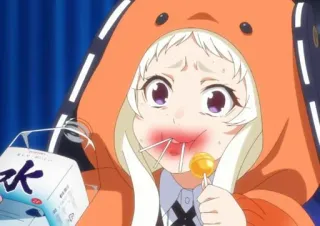 🍭 氷 อนิเมะ, ผู้หญิง, อมยิ้ม, น้ำแข็ง whatsapp sticker