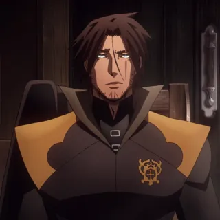 ⛓ Trevor Belmont Castlevania Охотник на вампиров, Аниме, Меч, Бельмонт, Castlevania telegram sticker