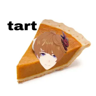 🥵 tart tarta, pastel, comida, postre, gracioso, broma whatsapp sticker