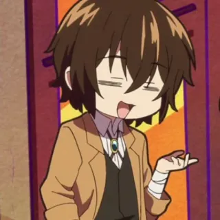 🧳 Osamu Dazai Bungou Stray Dogs Anime, Dessin animé, Personnage, Bungou Stray Dogs, Osamu Dazai, Dazai telegram sticker