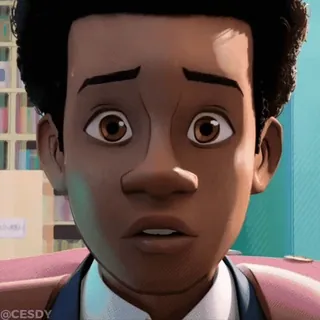😓 Miles Morales Spider-Man: Into the Spider-Verse spider-man, miles morales, into the spider-verse, terkejut, kartun, animasi telegram sticker