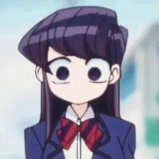 😳 Komi Shouko Komi Can't Communicate Аниме, Манга, Komi Can't Communicate, Коми Сёко, милый, Стикер whatsapp sticker