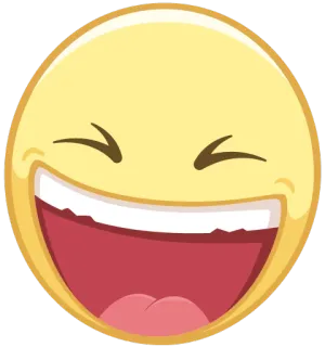 😆 이모지, 스마일리, 얼굴, 웃음, 기쁨, 행복 telegram sticker