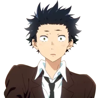 😨 Shoya Ishida A Silent Voice Anime, Personaje, Shoya Ishida, A Silent Voice whatsapp sticker