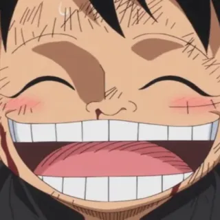 🏴‍☠️ Monkey D. Luffy One Piece аниме, манга, ван пис, луффи, персонаж, улыбка telegram sticker